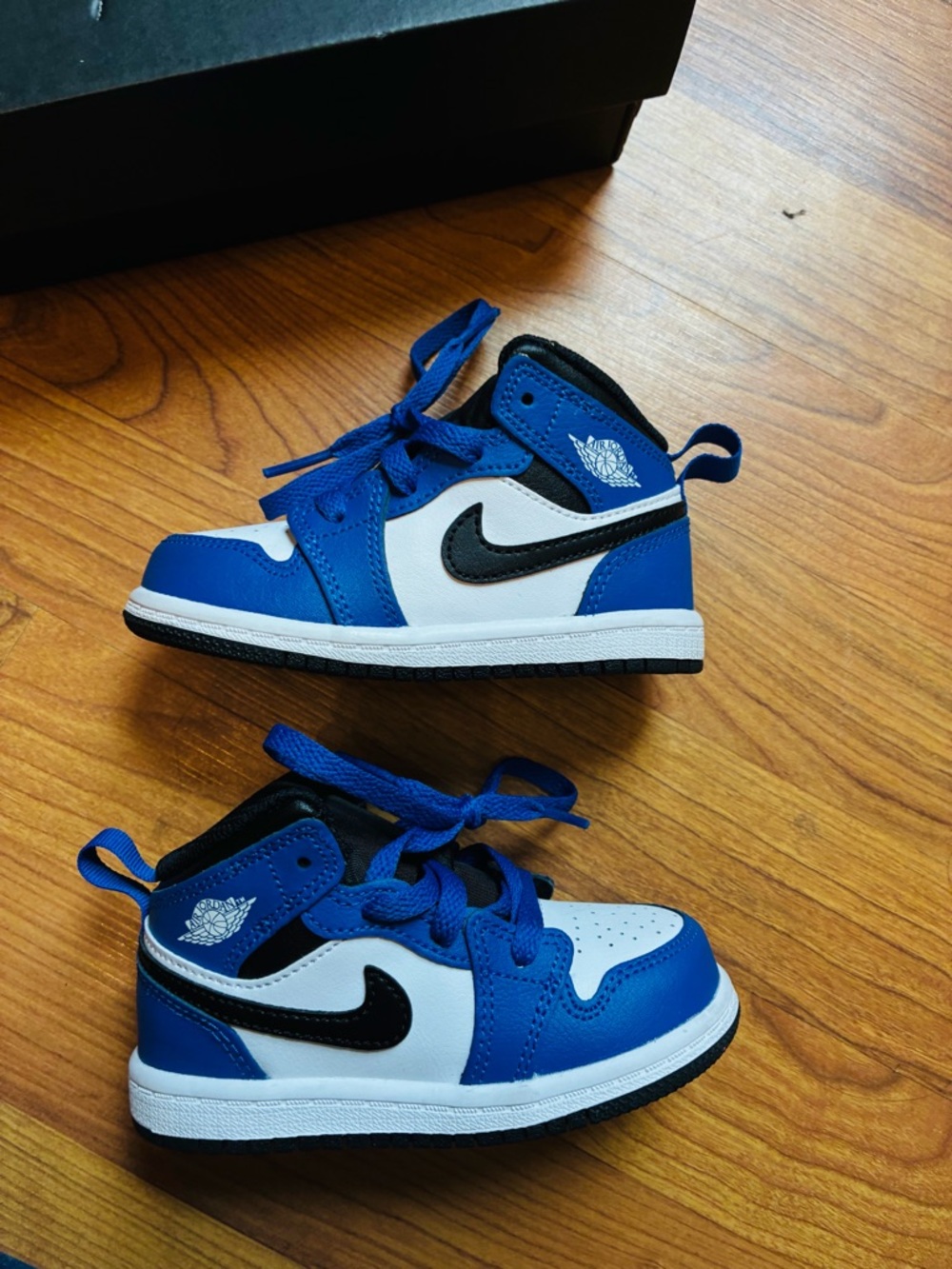 Nike Air Jordan 1 Mid TD – Game Royal Black White – Size 7C Toddler - Picture 2 of 4